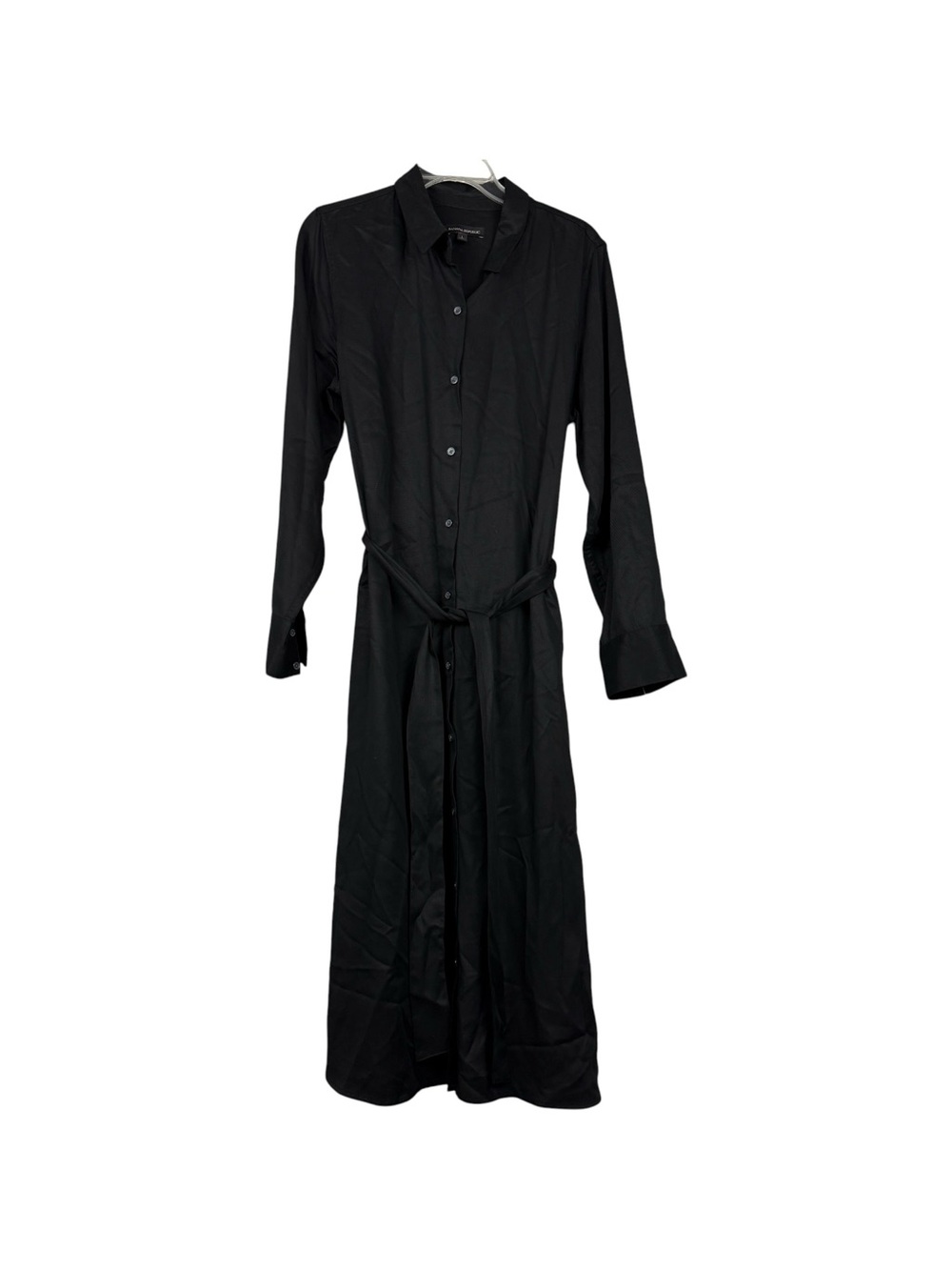 Banana Republic Tencel Black Button Shirt Dress - Picture 2 of 5
